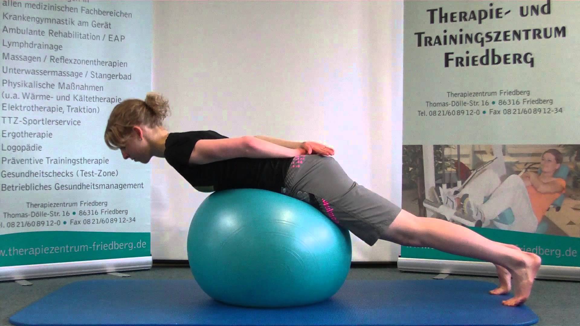 Hyperextension auf dem Pezziball