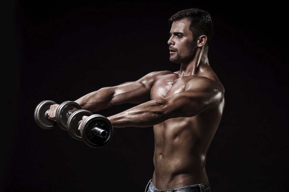 Heben und Außenrotation/Innenrotation in Seitlage (mit Kurzhantel)