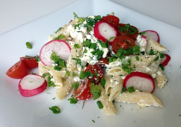 Mehr Power mit Hüttenkäse-Penne