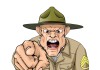 Ein brüllender drill instructor
