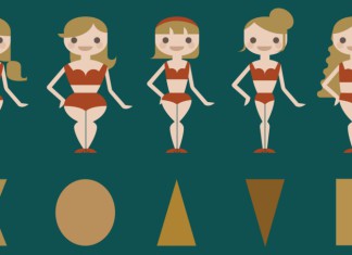 5 verschiedenen Körperformen illustratorisch dargestellt