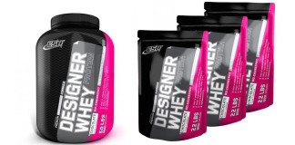 Verschieden große Verpackungen des Produktes "ESN Designer Whey Protein"