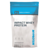 Eine Packung der Eigenmarke MyProtein Impact Whey